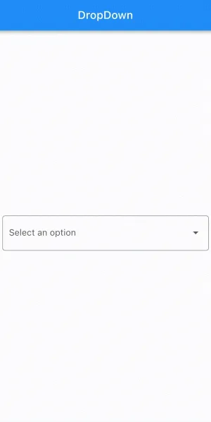 Drop down menu
